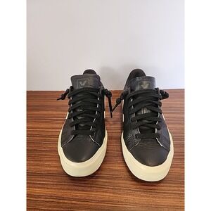 Veja Campo Chromefree Leather Black white Size 36 Us 5 A1114